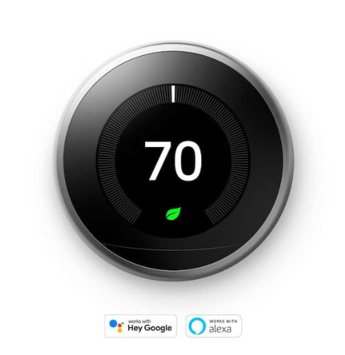 Google
Nest Learning Thermostat - Smart Wi-Fi Thermostat -
Stainless Steel