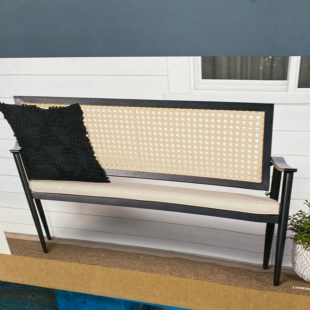 Style Selections Charlee 50-in W x 33.86-in H Wicker Steel Love Seat Bench