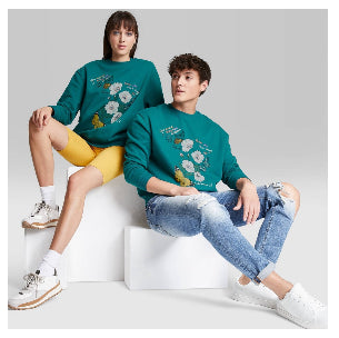 Floral Embroidered Sweatshirt Size Small