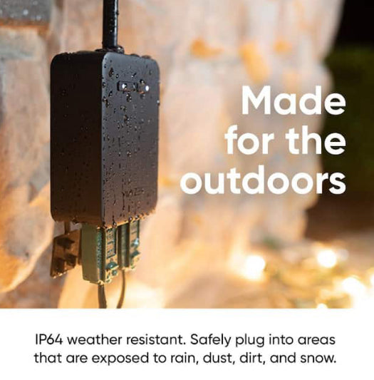 Wyze
Plug Outdoor, Smart Plug w/Dual Outlets, Energy Monitoring, IP64, WiFi, Works w/Alexa, Google Assistant, IFTTT