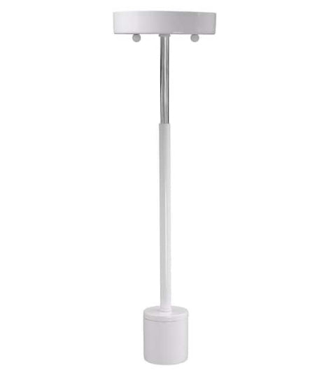 White Pendant Light Kit with Partial Metal Rod