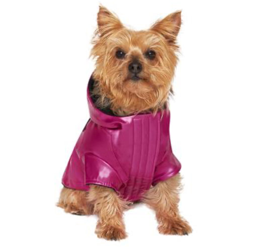 Canada Pooch Pink Cold Front Dog Raincoat, 3X-Small