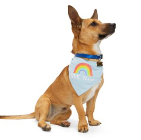 YOULY Blue Pride Reversible Dog Bandana, Small/Medium, Multi-Color