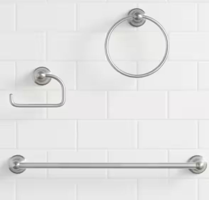 Glacier Bay
Mandouri 3-Piece Bath Hardware Kit in Brushed Nickel