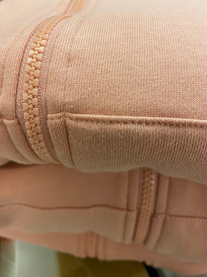 Terra & Sky Size 5X Plus Zip Front Hoodie in Light Orange