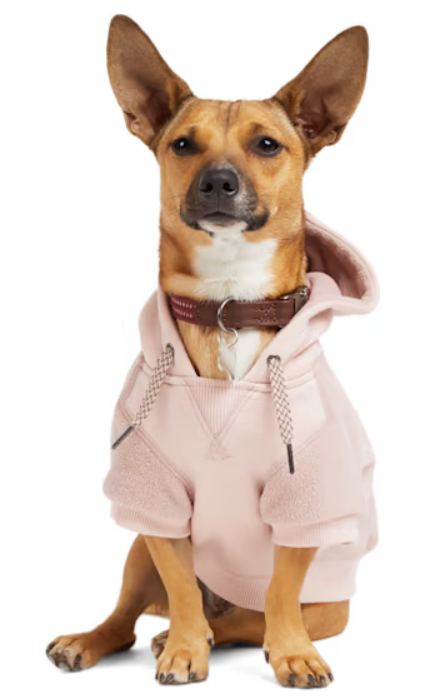 Reddy Pink Felt Print Dog Hoodie, 3X-Large